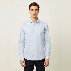 $85 Calvin Klein Mens STEEL Regular-Fit Non-Iron Stretch Shirt